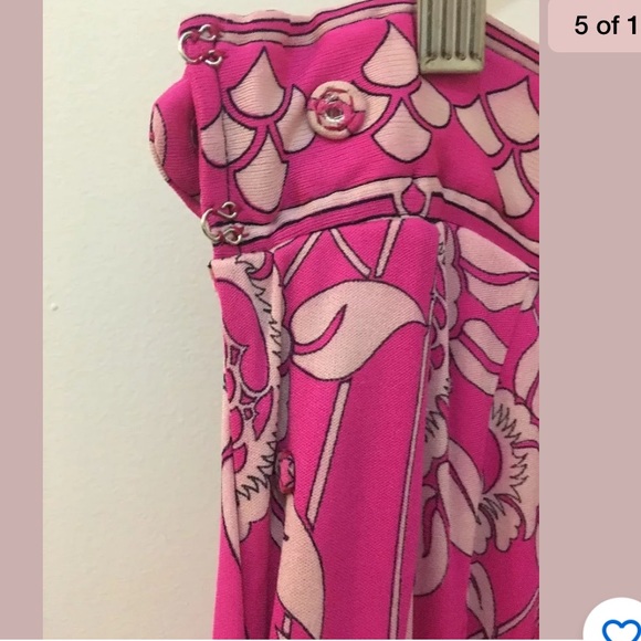 Emilio Pucci Vintage Pink Floral Skirt - Picture 7 of 11